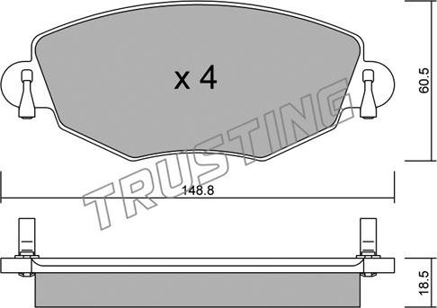 Trusting 327.0 - Set placute frana,frana disc parts5.com