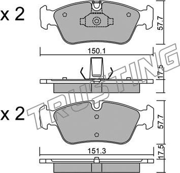 Trusting 269.0 - Set placute frana,frana disc parts5.com