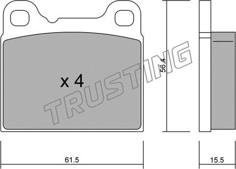 Trusting 209.0 - Kit de plaquettes de frein, frein à disque parts5.com