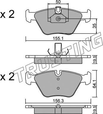 Trusting 216.0 - Set placute frana,frana disc parts5.com