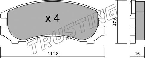 Trusting 239.0 - Juego de pastillas de freno parts5.com