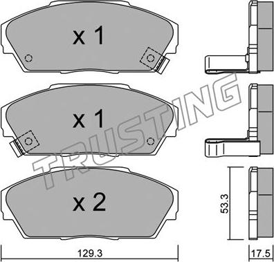 Trusting 234.0 - Zestaw klocków hamulcowych, hamulce tarczowe parts5.com