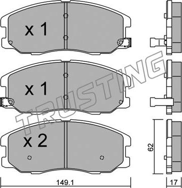 Trusting 794.0 - Set placute frana,frana disc parts5.com