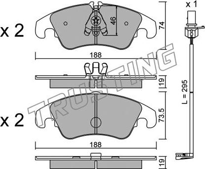 Trusting 791.4W - Set placute frana,frana disc parts5.com