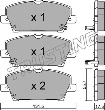 Trusting 744.0 - Brake Pad Set, disc brake parts5.com