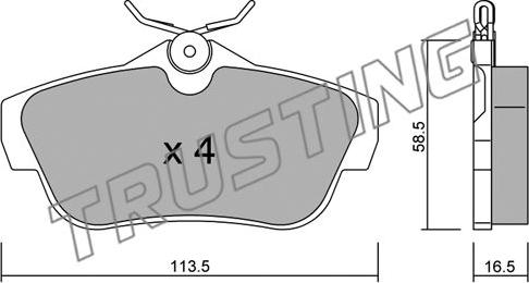 Trusting 728.0 - Piduriklotsi komplekt,ketaspidur parts5.com