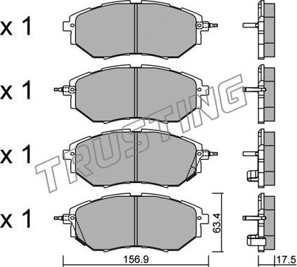 Trusting 779.0 - Set placute frana,frana disc parts5.com