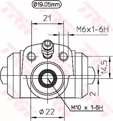 TRW BWD113 - Brzdový valček kolesa parts5.com