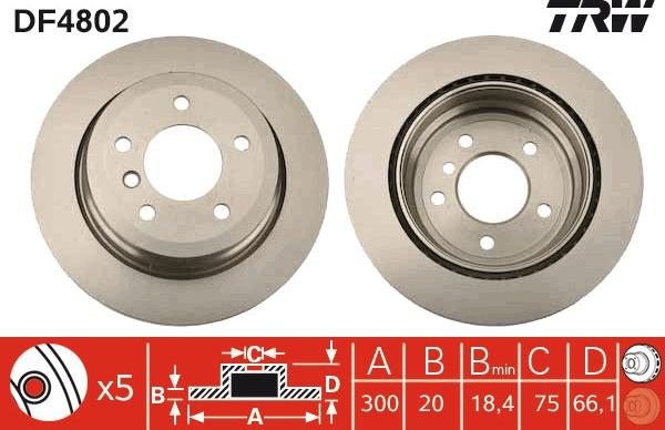 TRW DF4802 - Disc frana parts5.com