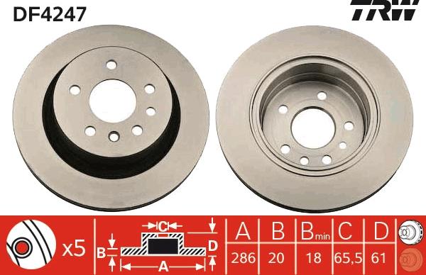 TRW DF4247 - Kočni disk parts5.com