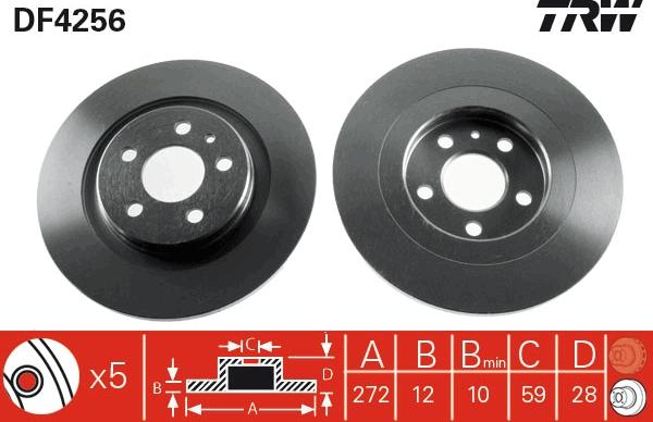 TRW DF4256 - Kočioni disk parts5.com