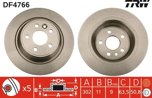 TRW DF4766 - Brake Disc parts5.com