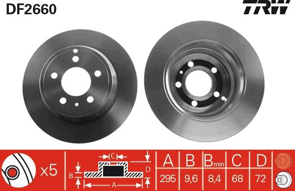 TRW DF2660 - Disc frana parts5.com