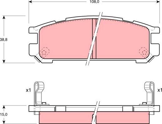 TRW GDB990 - Тормозные колодки, дисковые, комплект parts5.com