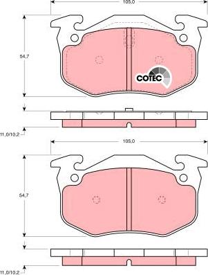 TRW GDB905 - Σετ τακάκια, δισκόφρενα parts5.com