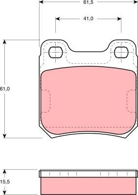 TRW GDB914 - Brake Pad Set, disc brake parts5.com