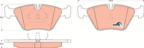 TRW GDB916 - Kit de plaquettes de frein, frein à disque parts5.com