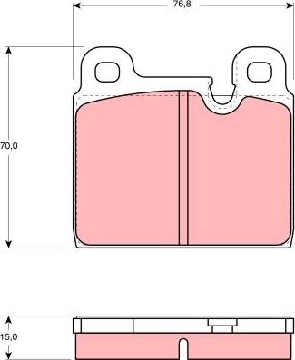 TRW GDB918 - Komplet kočnih obloga, disk kočnica parts5.com