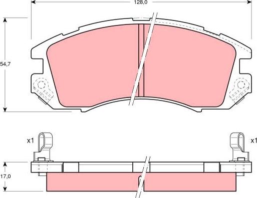 TRW GDB989 - Σετ τακάκια, δισκόφρενα parts5.com