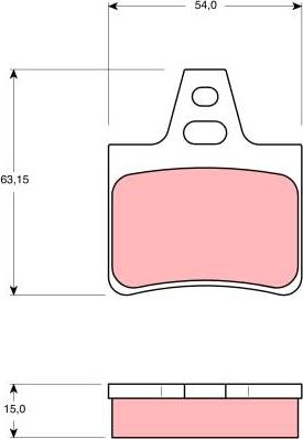 TRW GDB986 - Zestaw klocków hamulcowych, hamulce tarczowe parts5.com