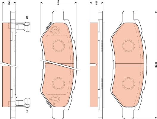 TRW GDB4602 - Fékbetétkészlet, tárcsafék parts5.com