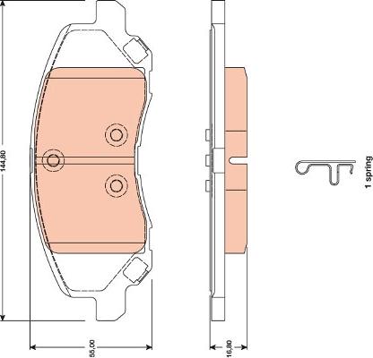 TRW GDB4141 - Fékbetétkészlet, tárcsafék parts5.com