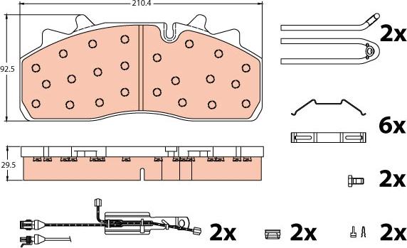 TRW GDB5095 - Fren balata seti, diskli fren parts5.com