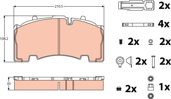 TRW GDB5093 - Set placute frana,frana disc parts5.com