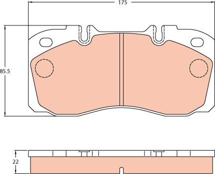 TRW GDB5068 - Brake Pad Set, disc brake parts5.com