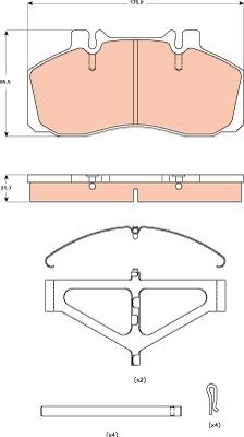 TRW GDB5004 - Set placute frana,frana disc parts5.com