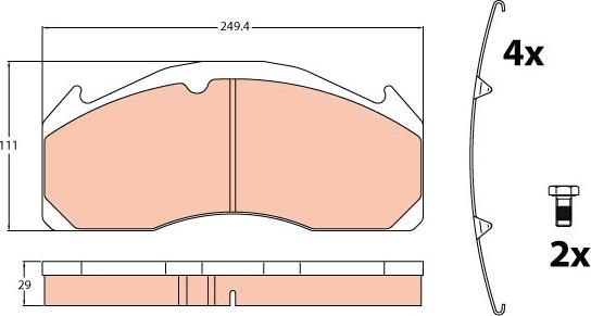 TRW GDB5085 - Kit de plaquettes de frein, frein à disque parts5.com