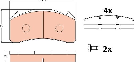 TRW GDB5088 - Fren balata seti, diskli fren parts5.com