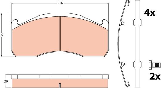 TRW GDB5103 - Kit de plaquettes de frein, frein à disque parts5.com