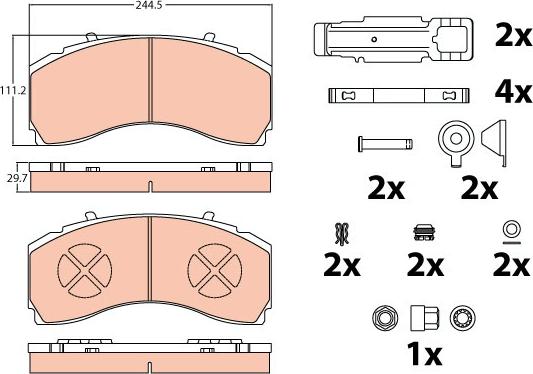 TRW GDB5111 - Set placute frana,frana disc parts5.com