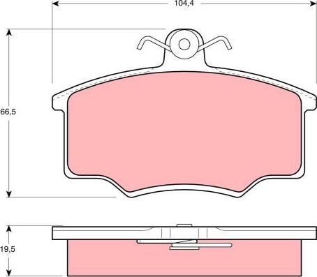 TRW GDB628 - Komplet pločica, disk-kočnica parts5.com