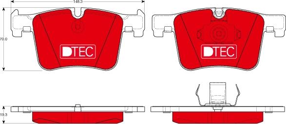 TRW GDB1942DTE - Piduriklotsi komplekt,ketaspidur parts5.com