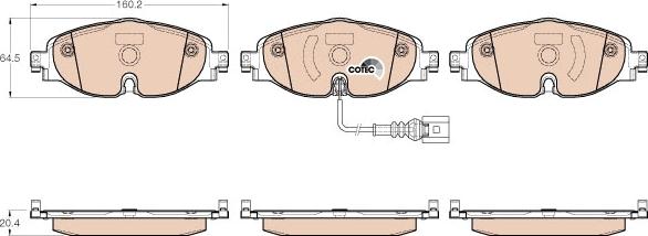 TRW GDB1956 - Bremsbelagsatz, Scheibenbremse parts5.com