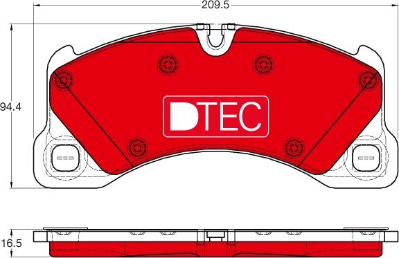 TRW GDB1969DTE - Brake Pad Set, disc brake parts5.com