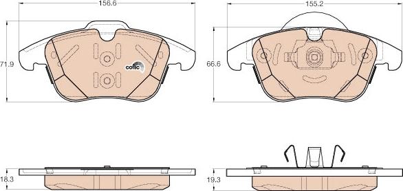 TRW GDB1960 - Тормозные колодки, дисковые, комплект parts5.com