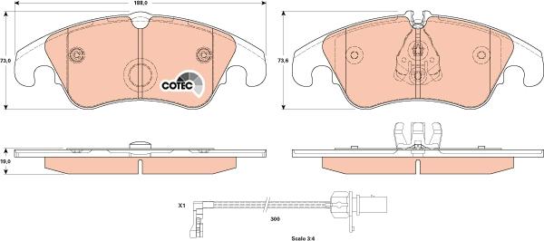 TRW GDB1908 - Set placute frana,frana disc parts5.com