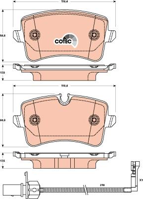 Valeo 302454 - Fékbetétkészlet, tárcsafék parts5.com