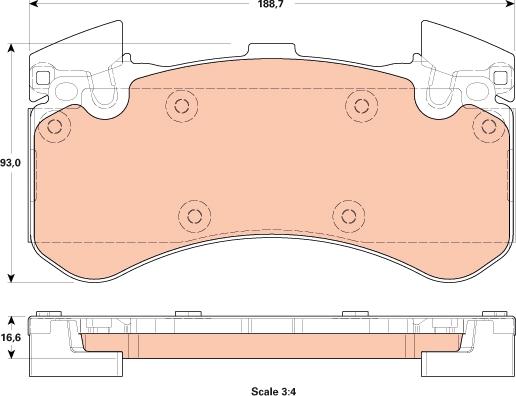 TRW GDB1911 - Комплект спирачно феродо, дискови спирачки parts5.com