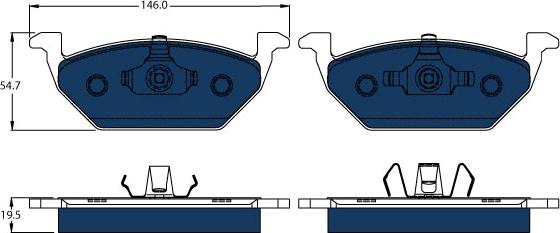 TRW GDB1984BTE - Sada brzdových destiček, kotoučová brzda parts5.com