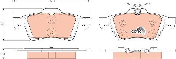 TRW GDB1938 - Piduriklotsi komplekt,ketaspidur parts5.com