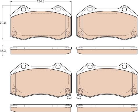 TRW GDB1979 - Brake Pad Set, disc brake parts5.com