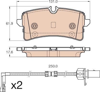 TRW GDB1975 - Fren balata seti, diskli fren parts5.com