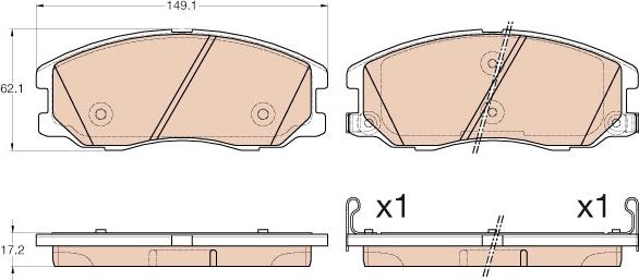 TRW GDB1978 - Set placute frana,frana disc parts5.com