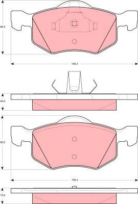 TRW GDB1497 - Brake Pad Set, disc brake parts5.com