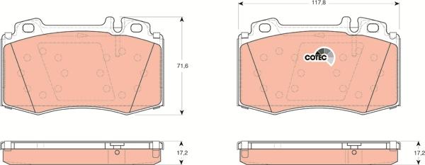 TRW GDB1454 - Brake Pad Set, disc brake parts5.com