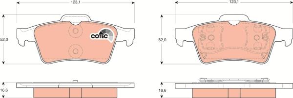 TRW GDB1469 - Brake Pad Set, disc brake parts5.com